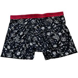 Pair of Thieves Men's Super Soft Boxer Briefs -Black/White SZ M #1534